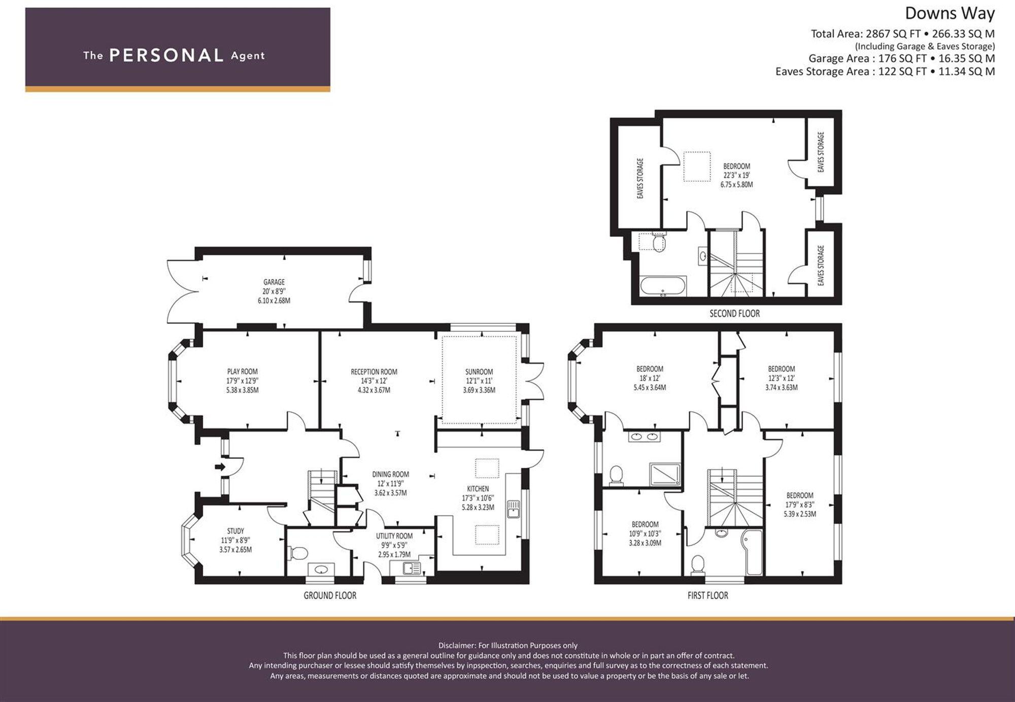 Downs Way, Epsom, KT18 floorplan