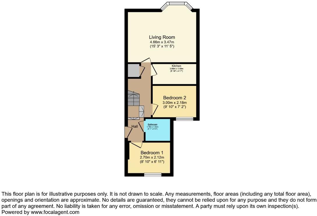 First Floor Flat, 21 Friezewood Road, Bristol, Avon, BS3 2AD floorplan