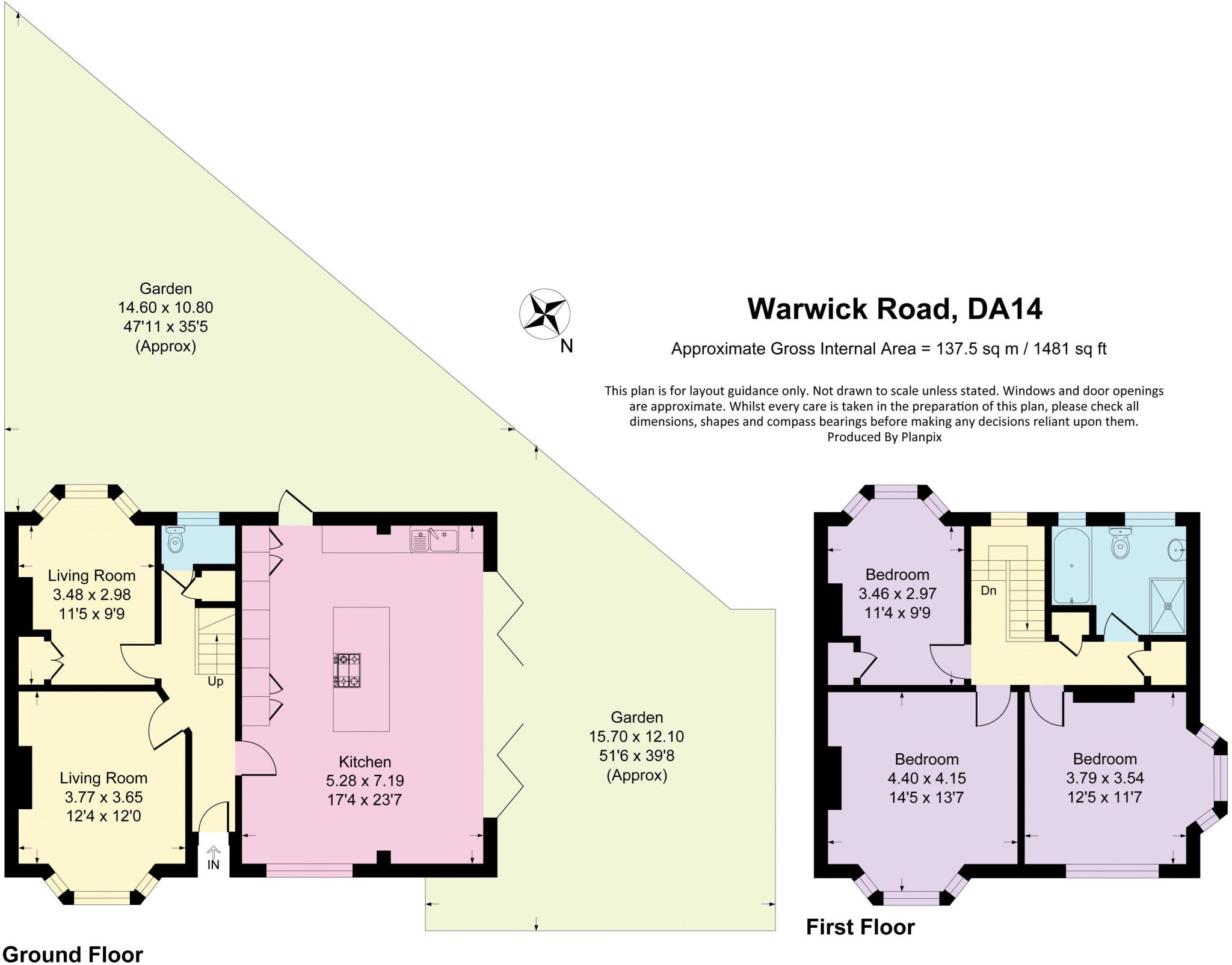Warwick Road, Sidcup floorplan