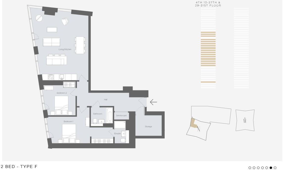 The Residences Manchester, Deansgate Square, Greater Manchester M15 floorplan