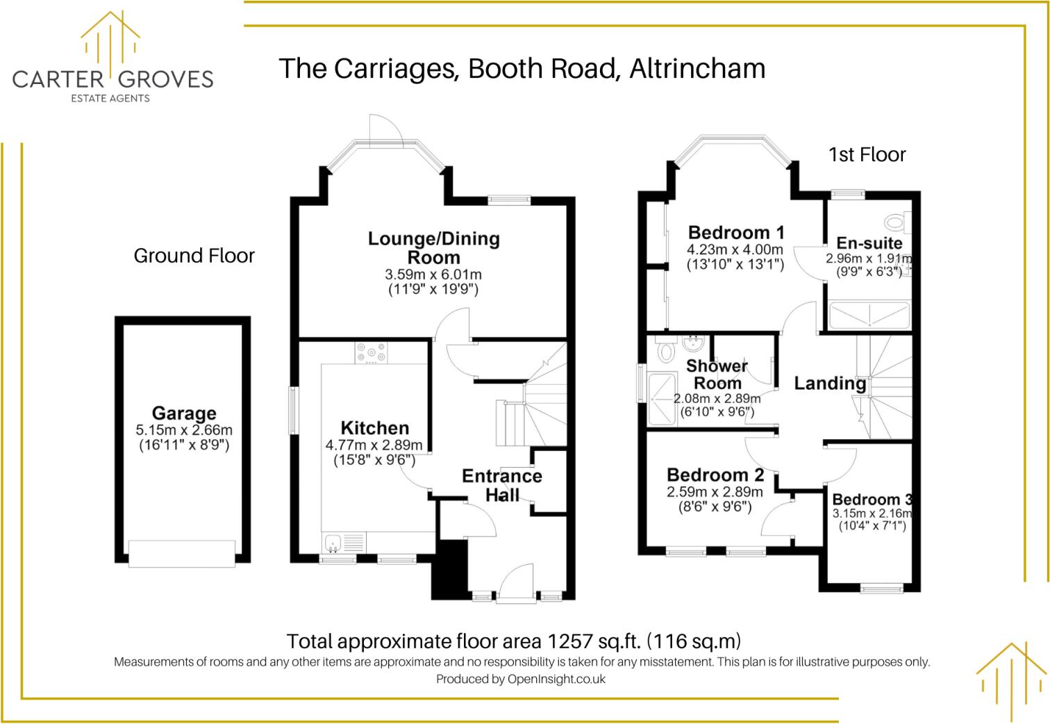 The Carriages, Booth Road, Altrincham, Greater Manchester, WA14 floorplan
