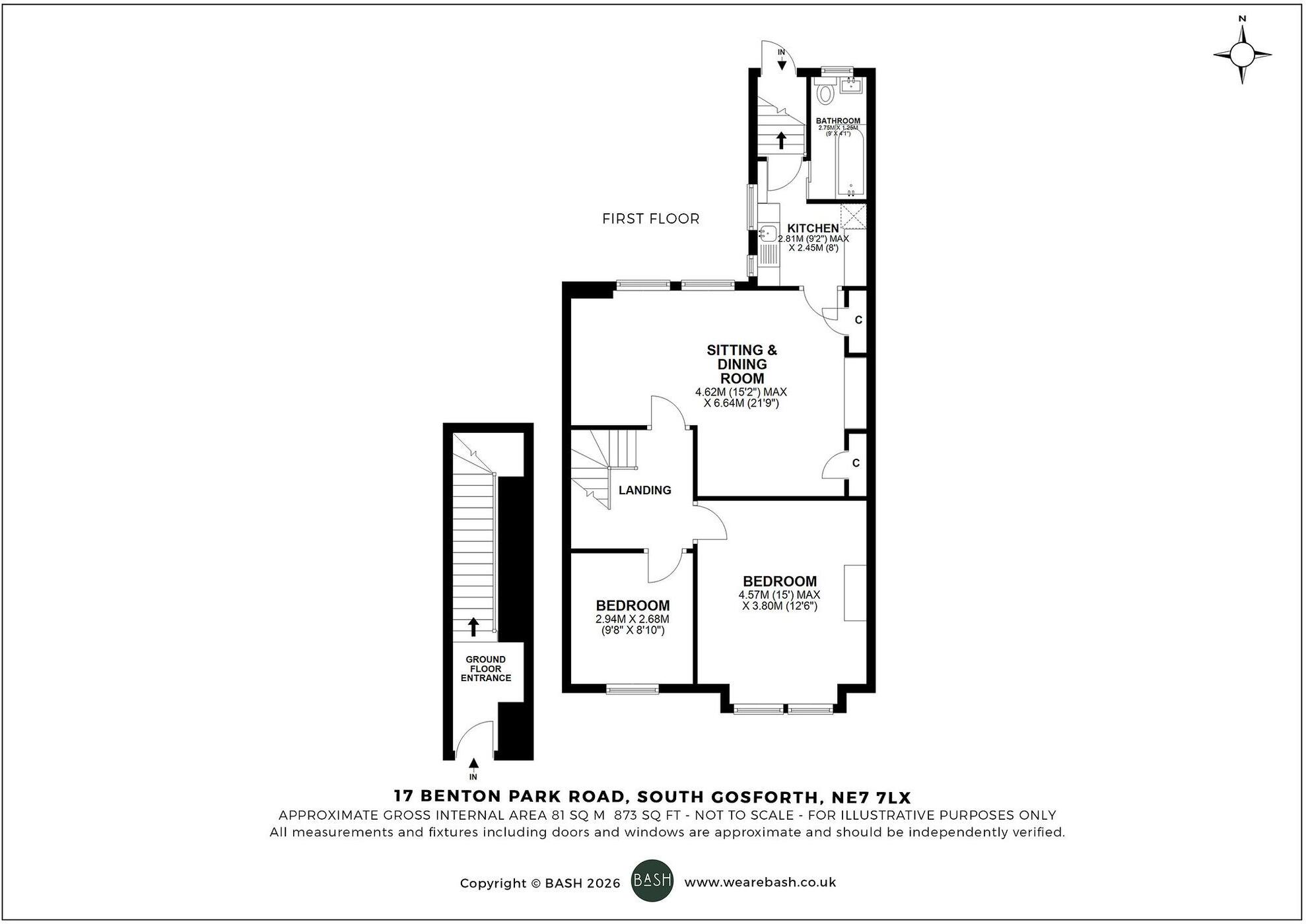 Benton Park Road, South Gosforth, NE7 floorplan