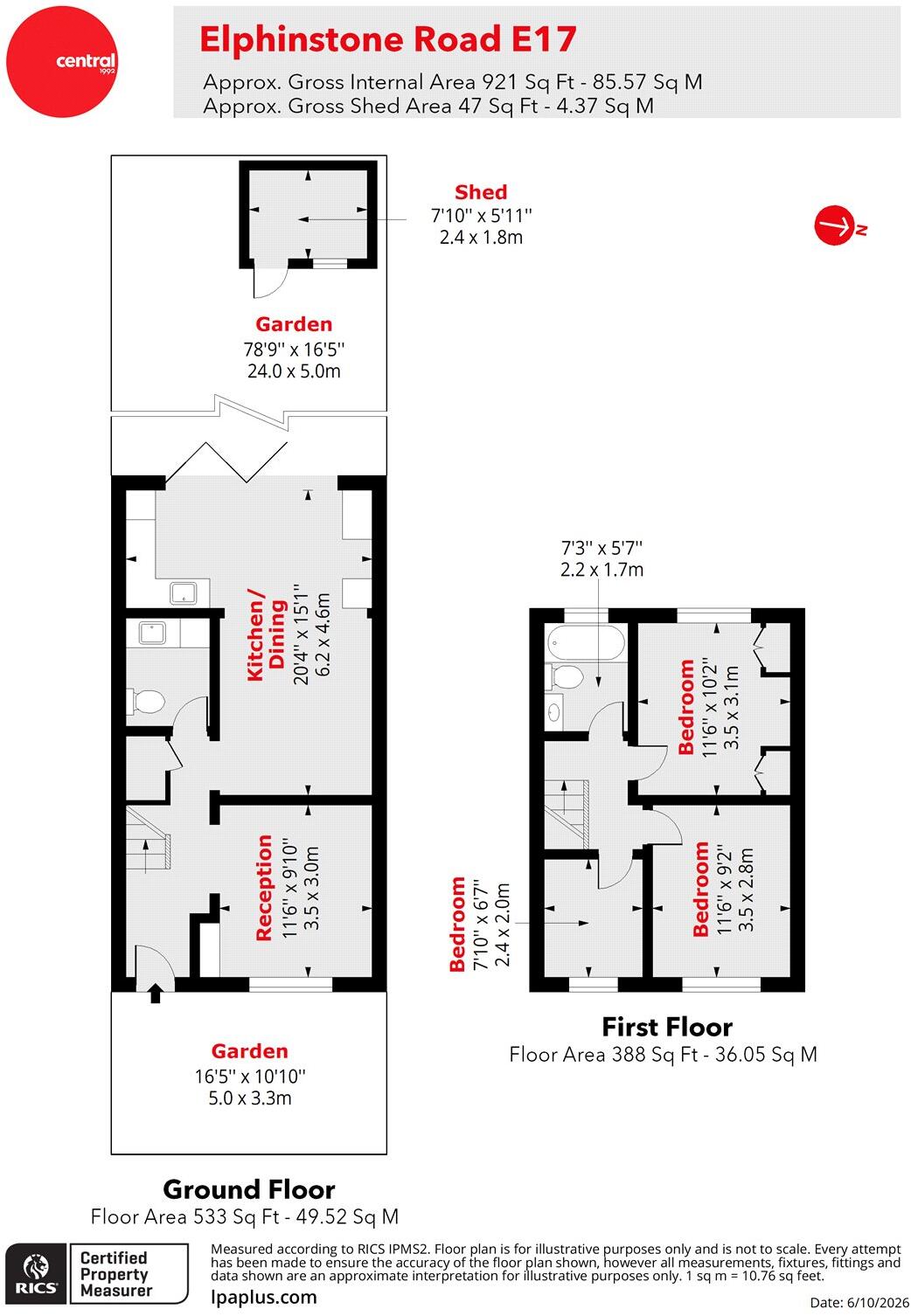 Elphinstone Road, Walthamstow, London, E17 floorplan
