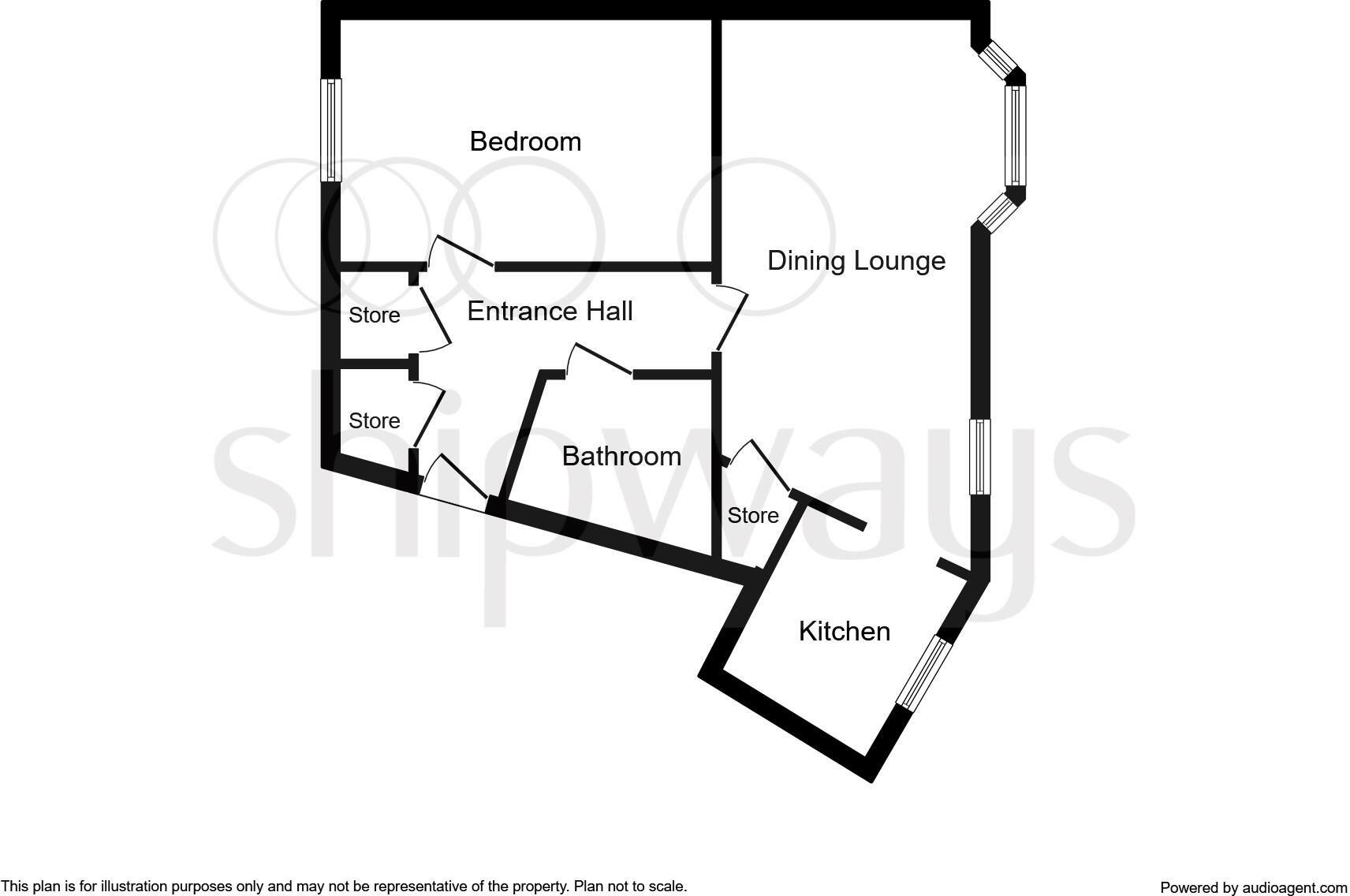 Flat 1 15 Stourbridge Road Kidderminster floorplan