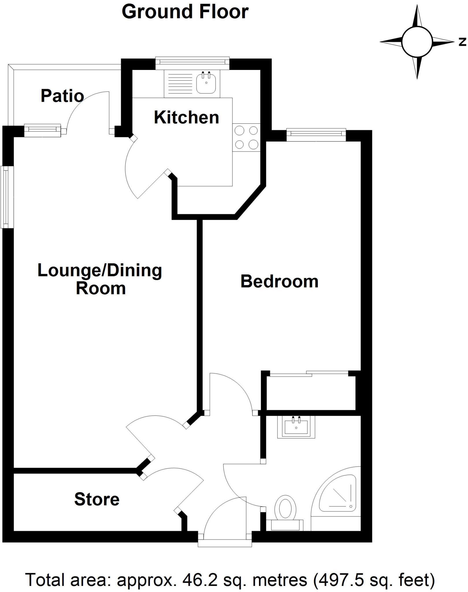 Flat 2, Astonia Lodge,, Pound Avenue, Hertfordshire floorplan