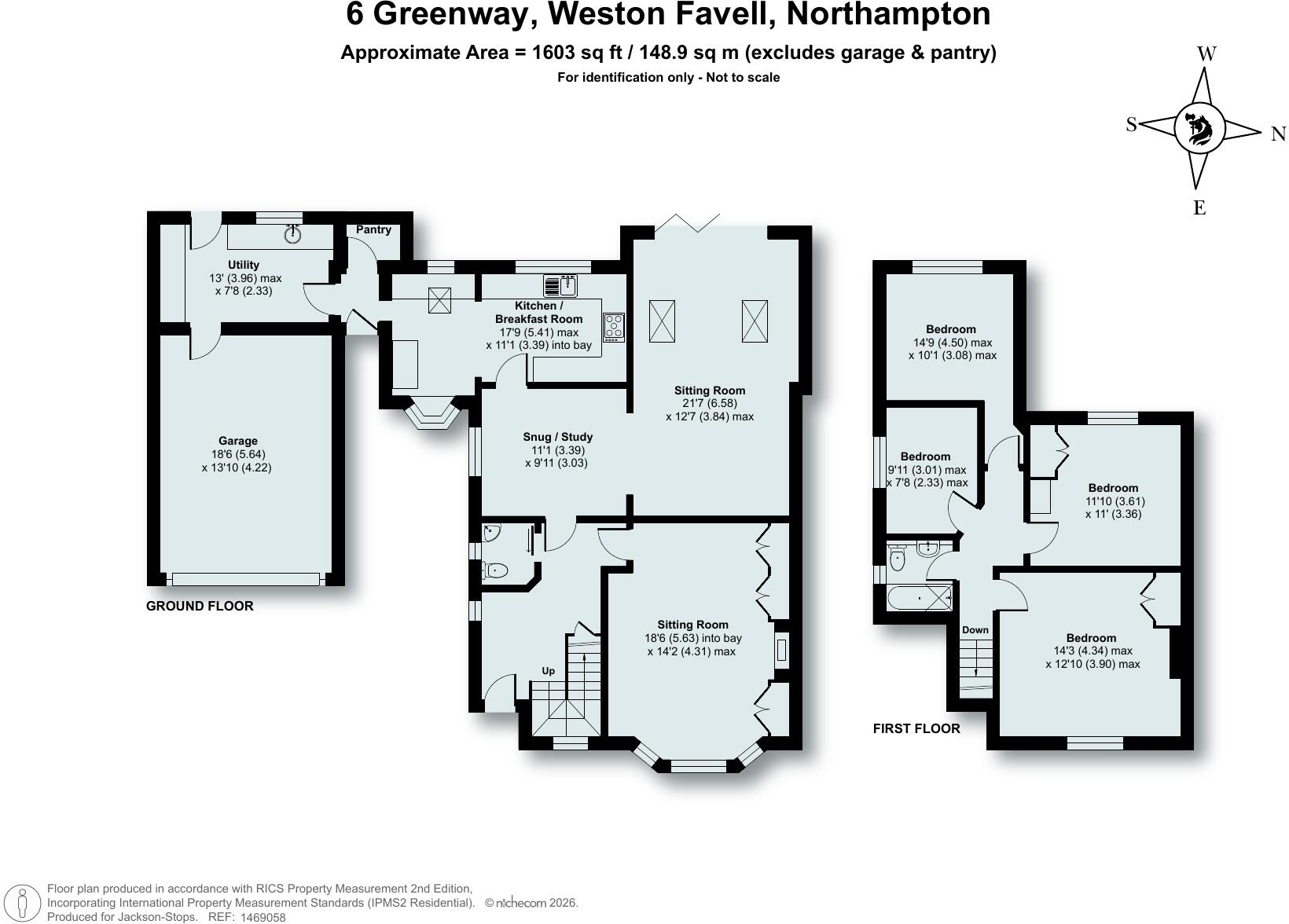 Greenway, Weston Favell, Northampton, Northamptonshire, NN3 floorplan