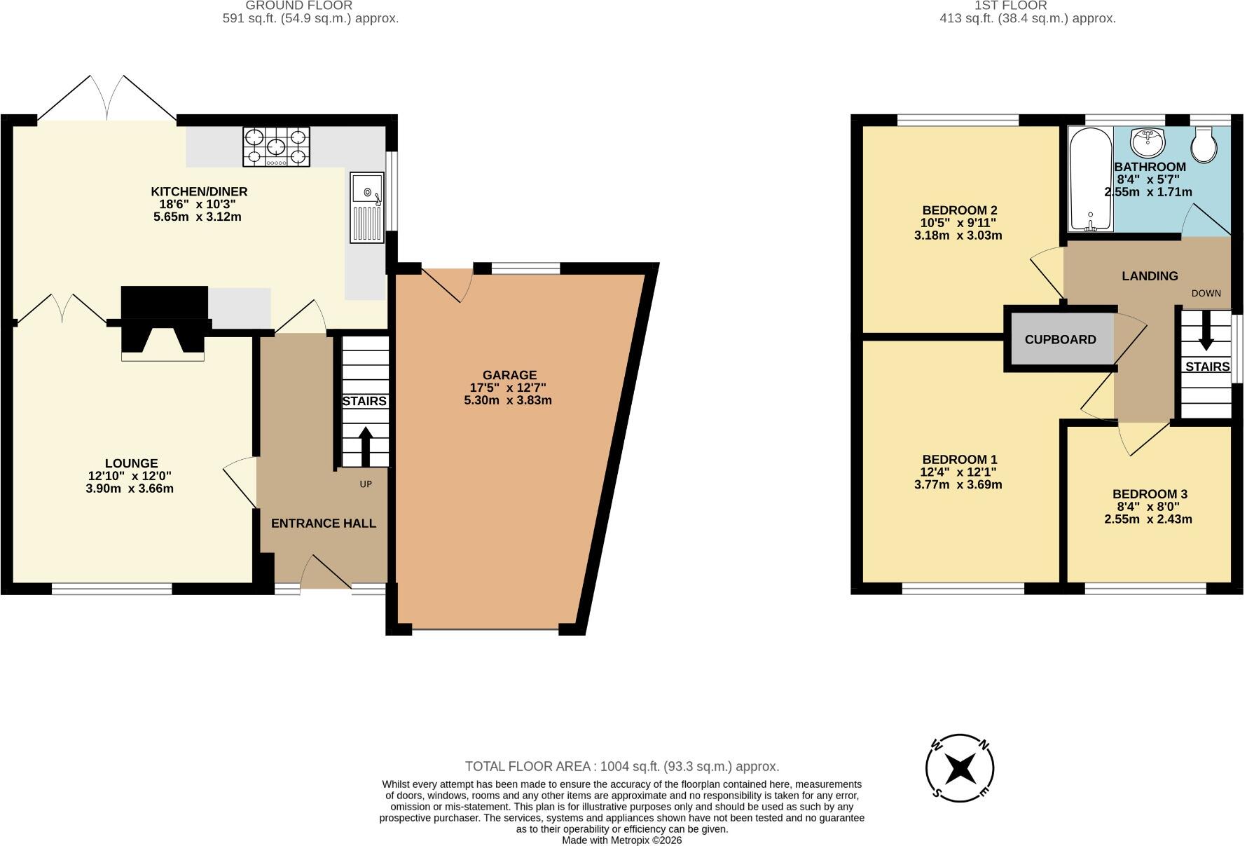 Downs View, Burham, Rochester, Kent, ME1 3RR floorplan