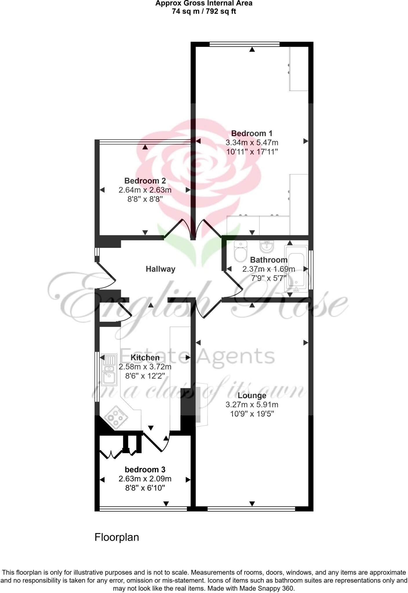 Belmont Road, Kirkby In Ashfield floorplan