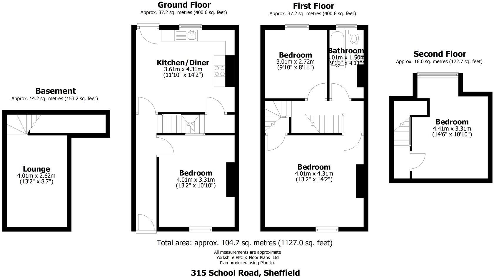 315 School Road, Crookes, Sheffield floorplan