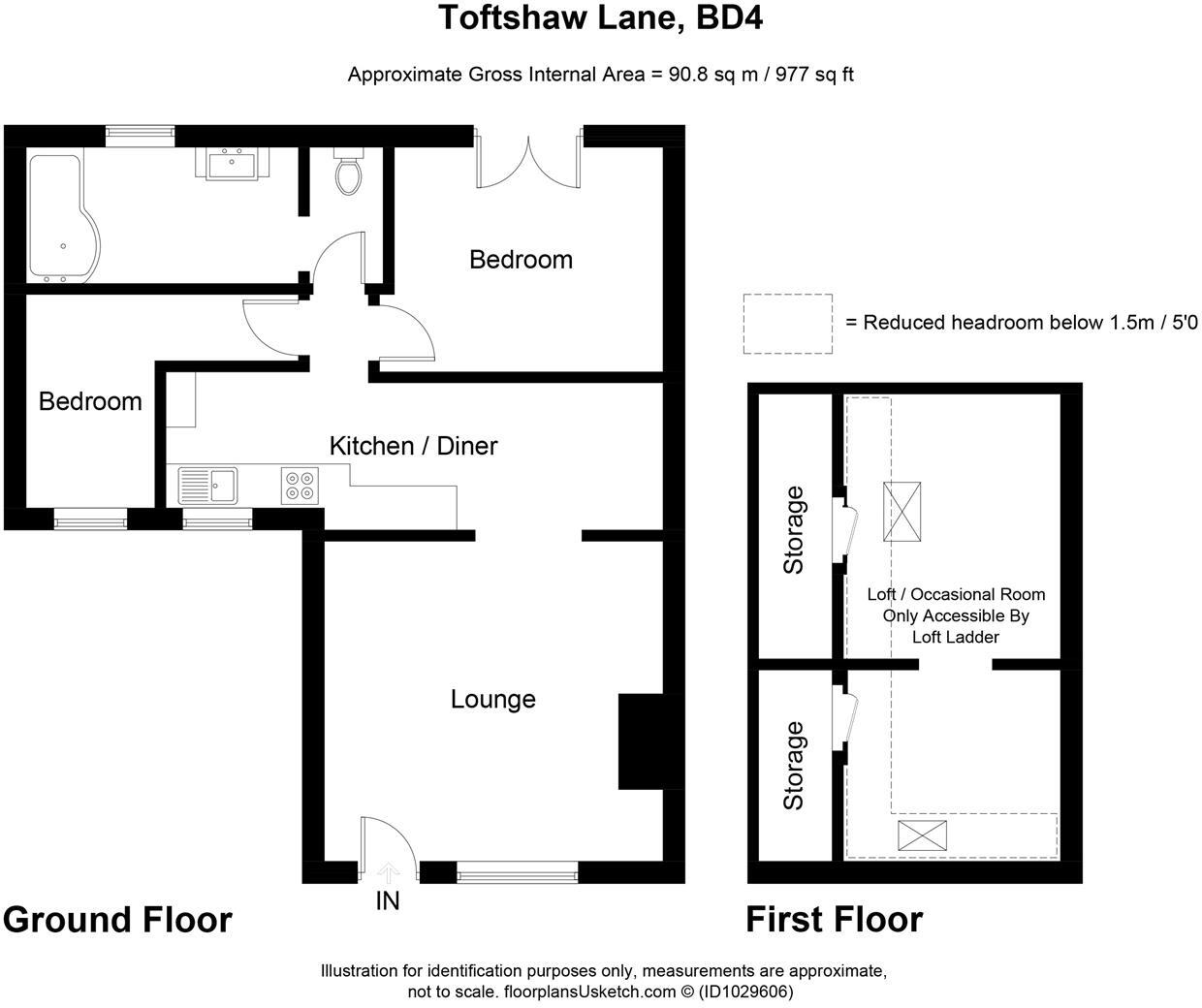 Toftshaw Lane, East Bierley, Bradford floorplan