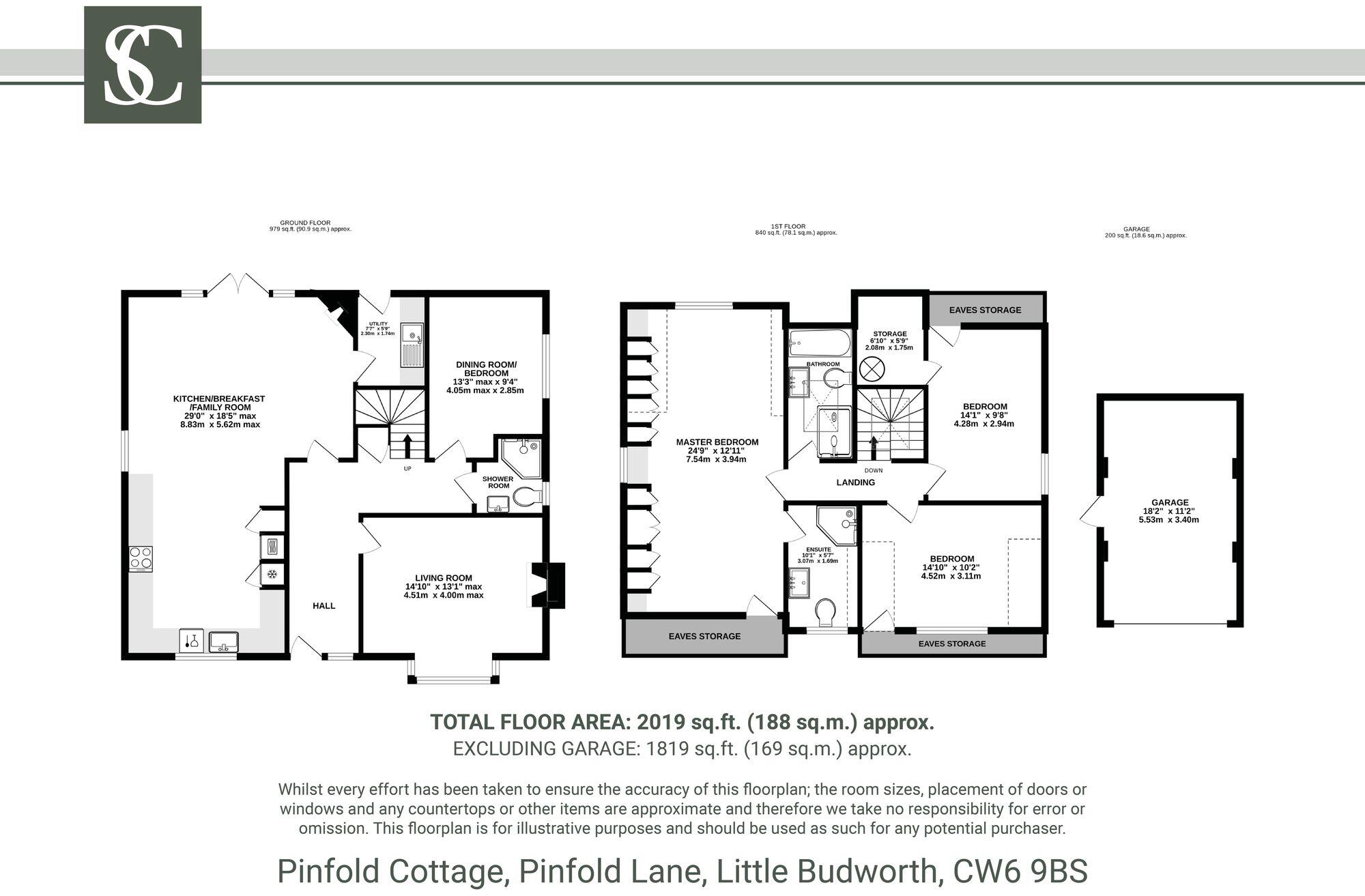 Pinfold Cottage, Pinfold Lane, Little Budworth, CW6 9BS floorplan
