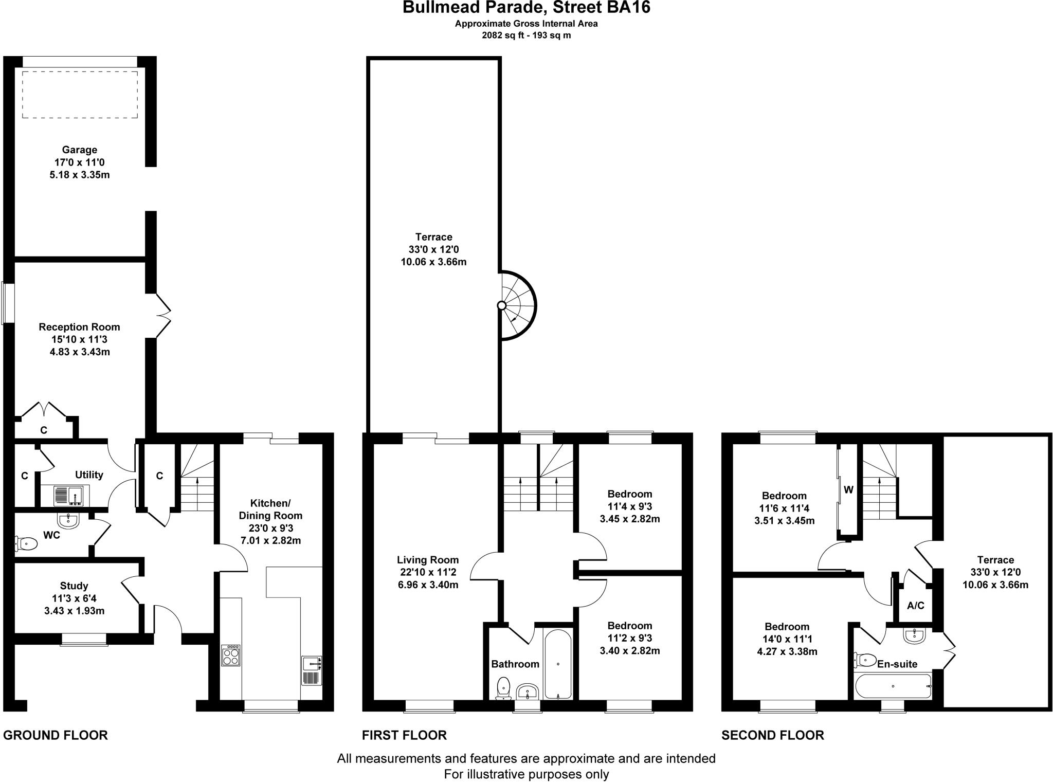 Outstanding Four Bed House - Bullmead Parade, Street BA16 0FG floorplan