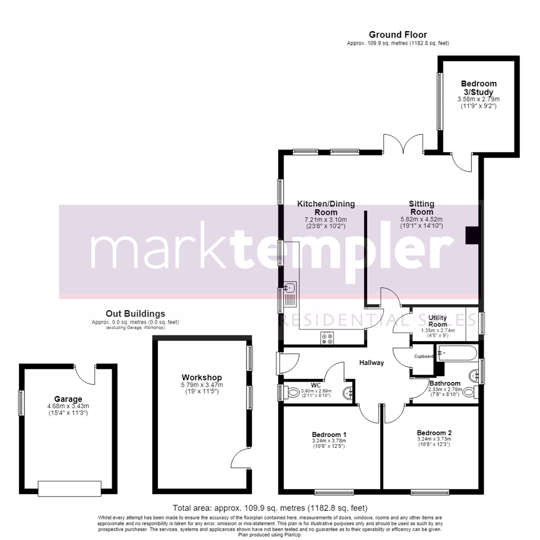 Detached bungalow in convenient village location in Cleeve floorplan
