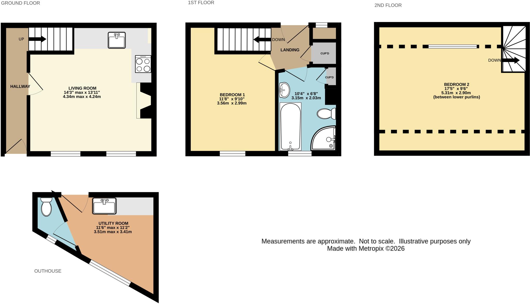 Storm Cottage, Shell Hill, Robin Hoods Bay, Whitby, North Yorkshire YO22 4SL floorplan