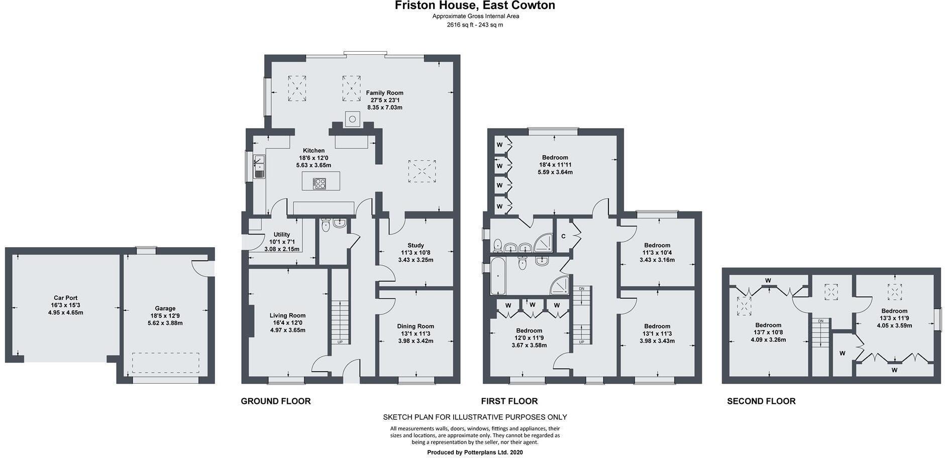 Friston House, East Cowton, Northallerton floorplan