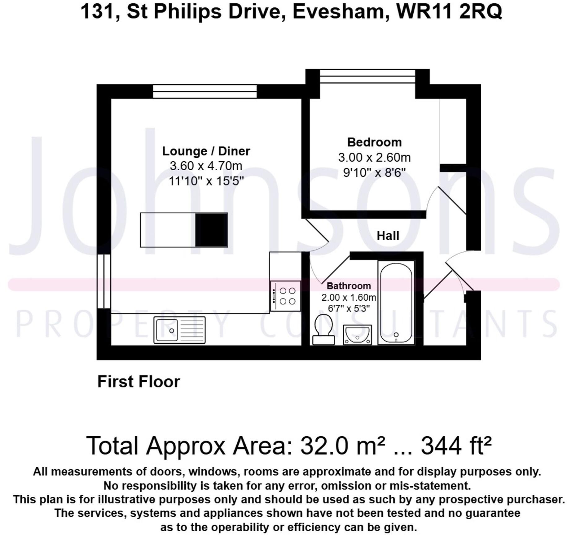 St. Philips Drive, Evesham, WR11 floorplan