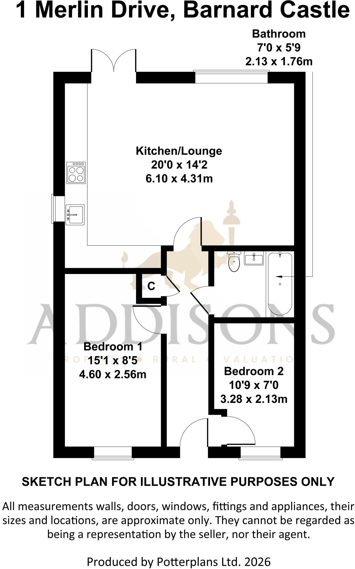 1 Merlin Drive, Barnard Castle floorplan