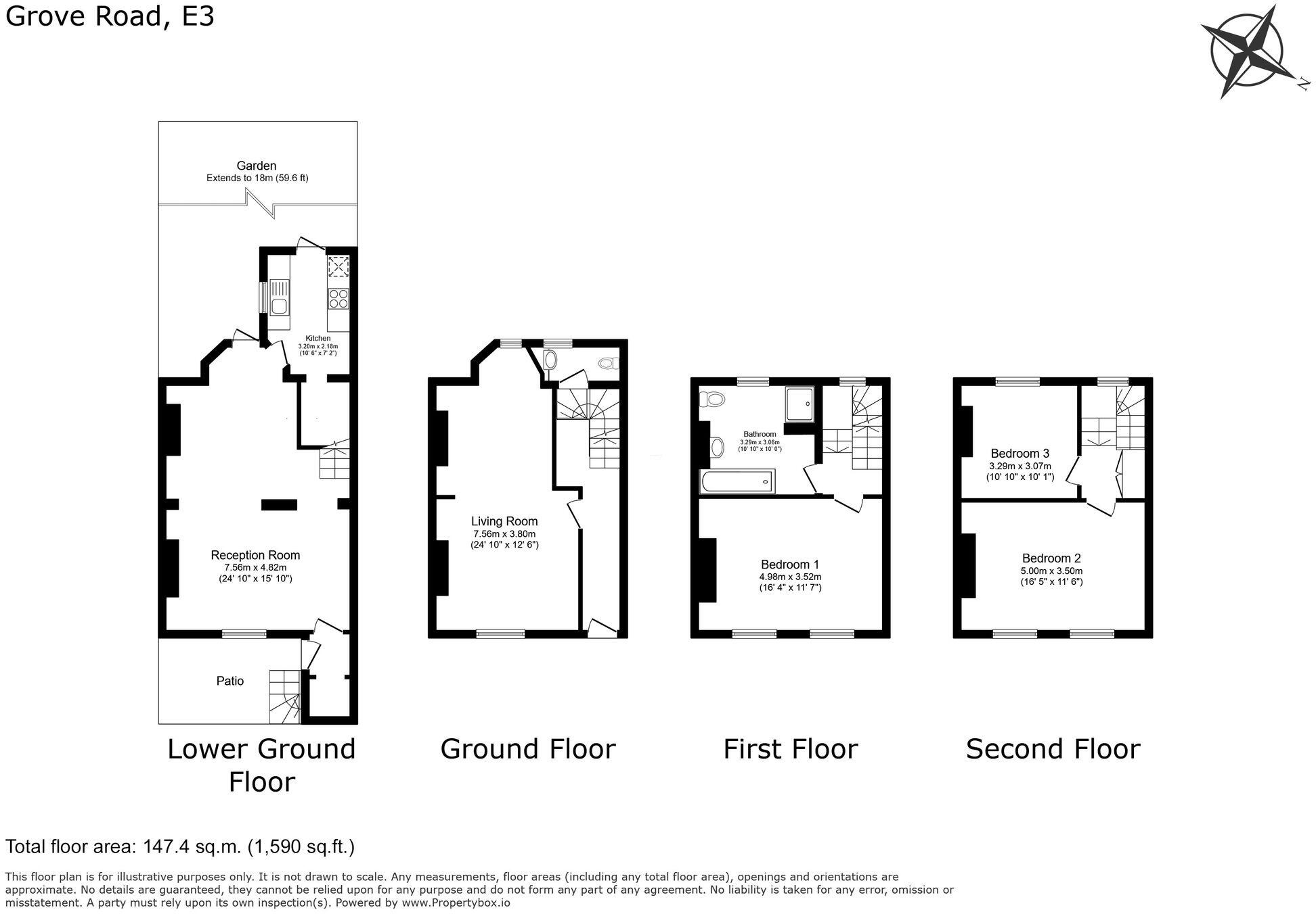 Grove Road, London, E3 floorplan