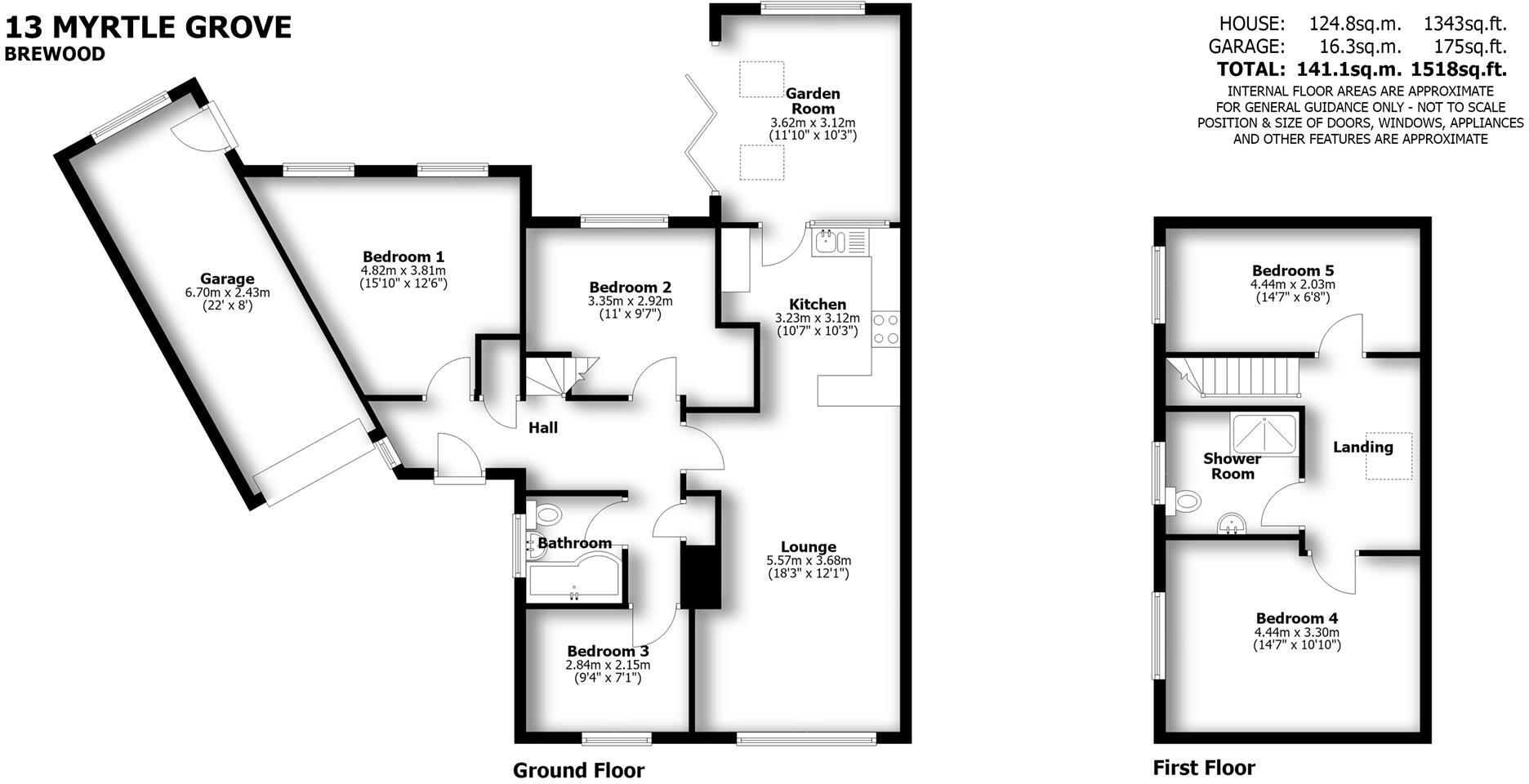 13 Myrtle Grove, Brewood, ST19 9HN floorplan