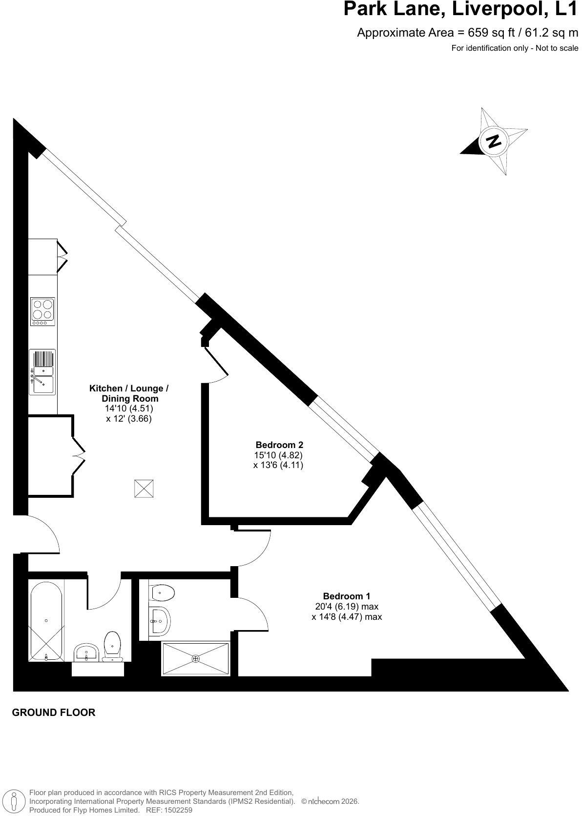 Park Lane, Liverpool, Merseyside, L1 floorplan