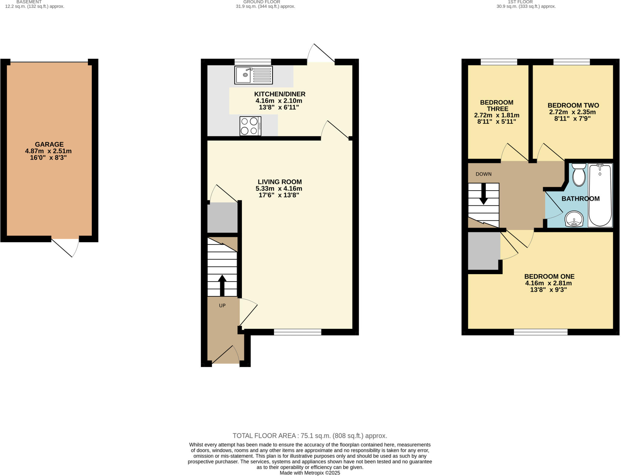 Calder Vale, Bletchley, Buckinghamshire, MK3 floorplan
