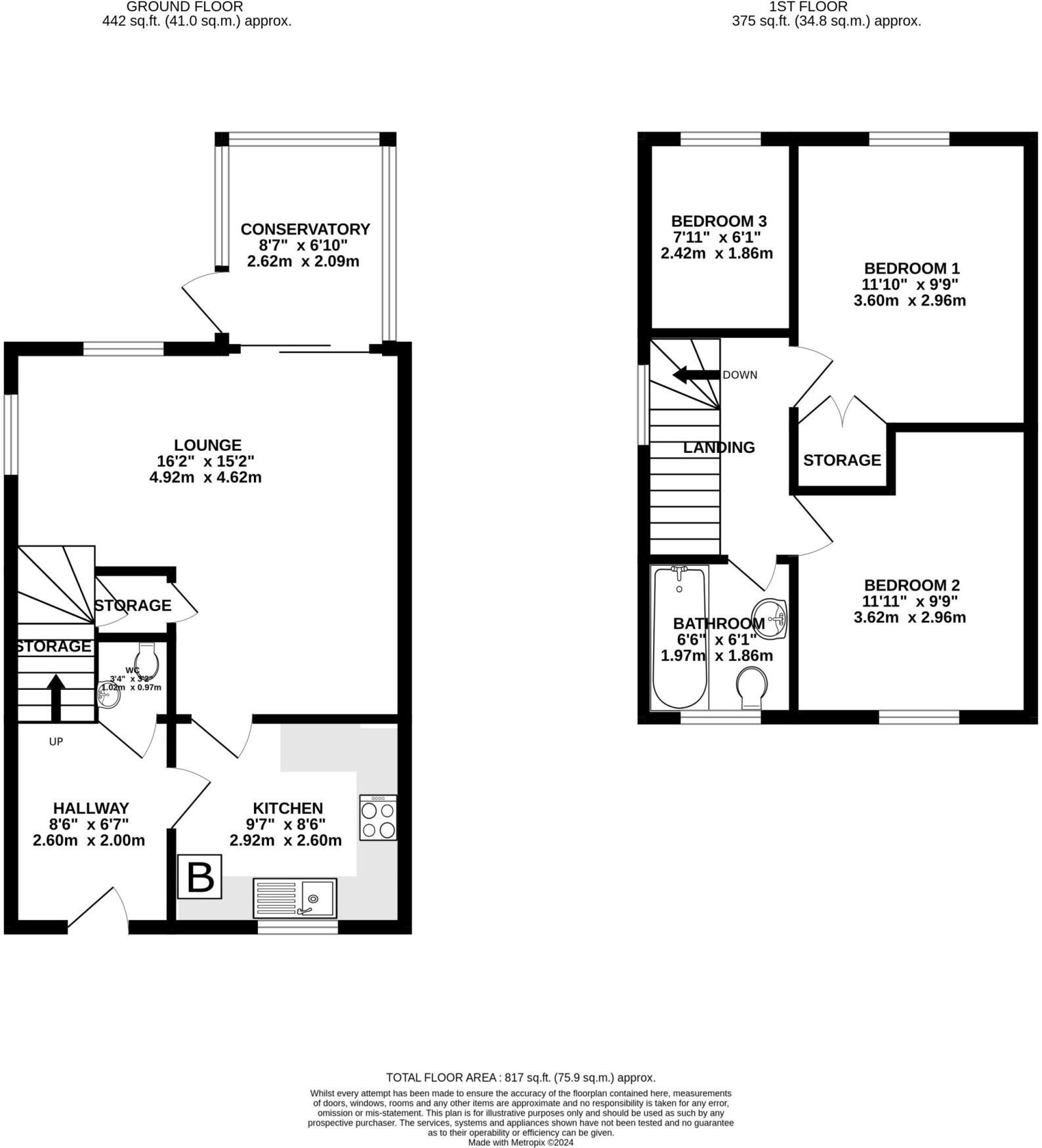 6 Little Meddow, Andreas, IM7 4HY floorplan
