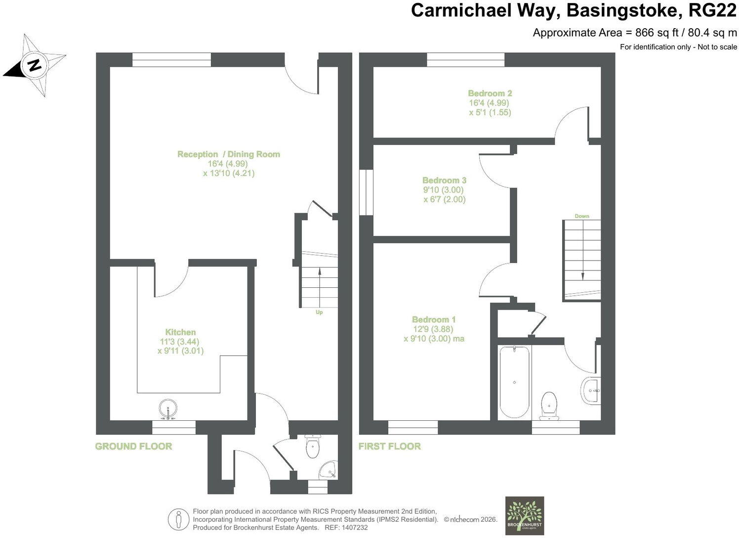 Carmichael Way, Basingstoke RG22 4NJ floorplan