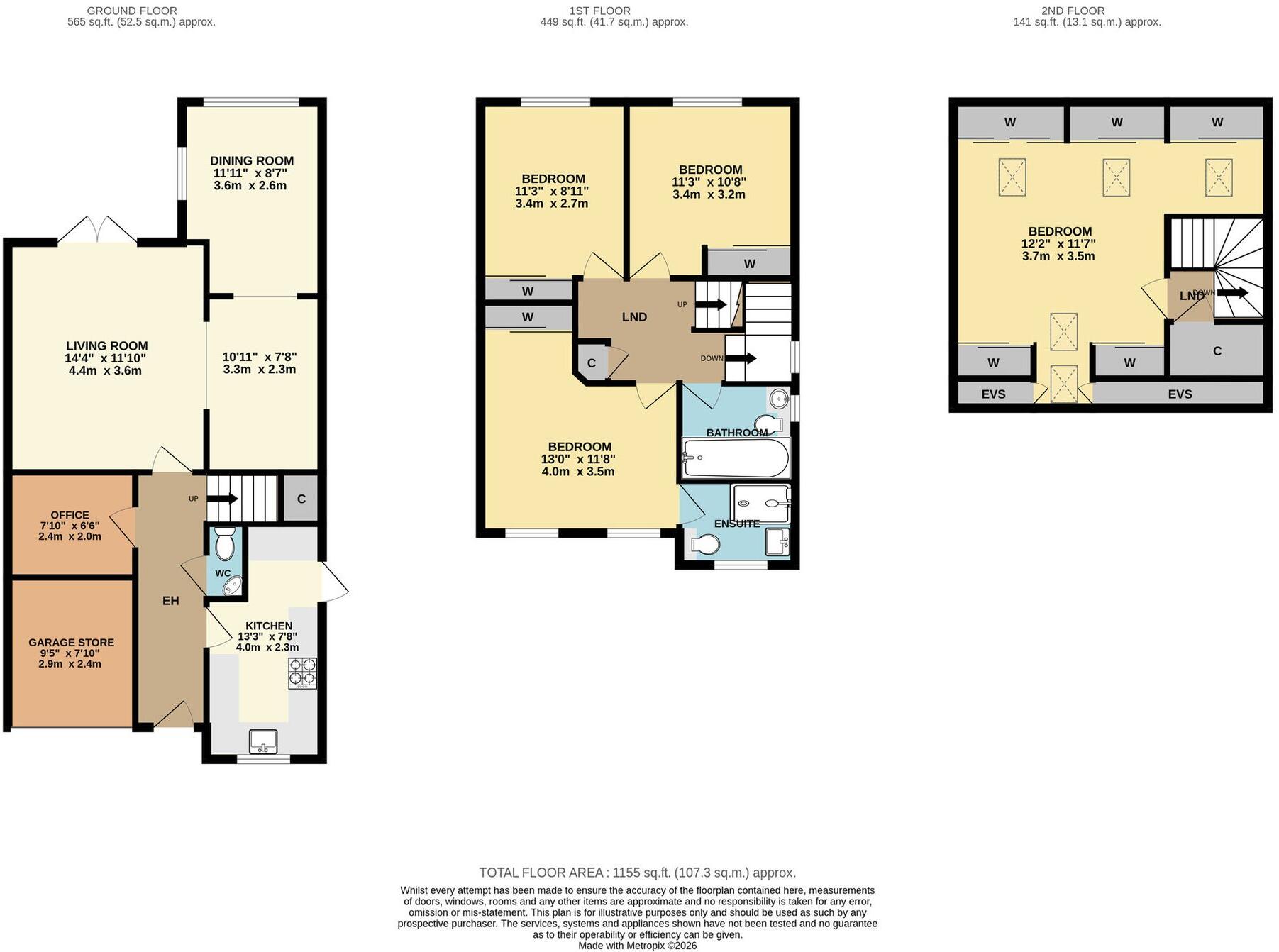 Towneley, Worcester, WR4 floorplan