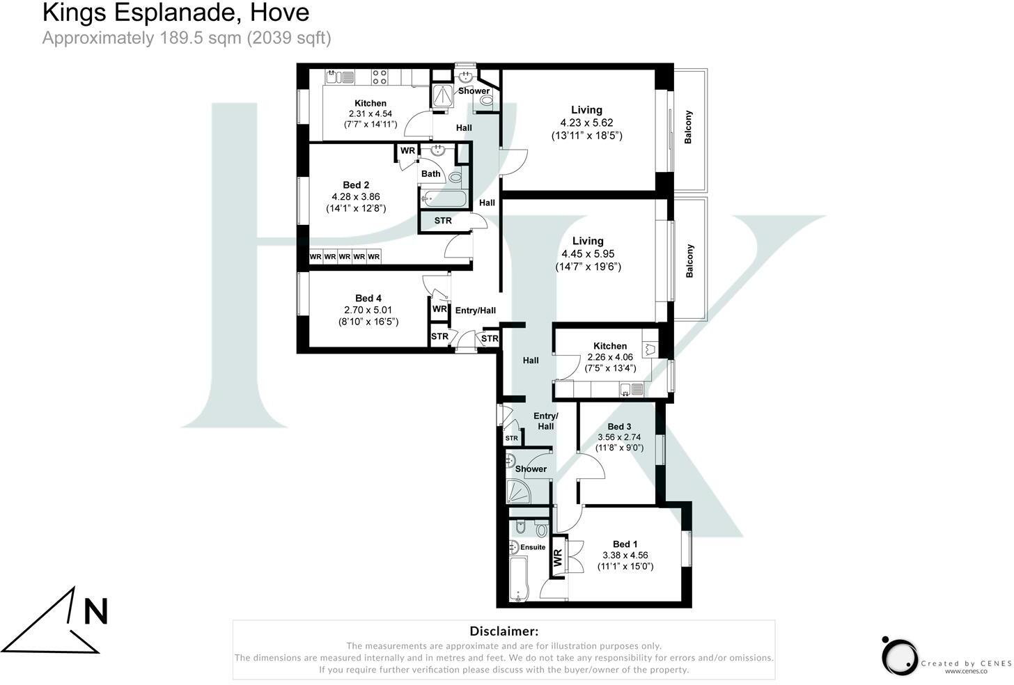 Kings Esplanade, Hove floorplan