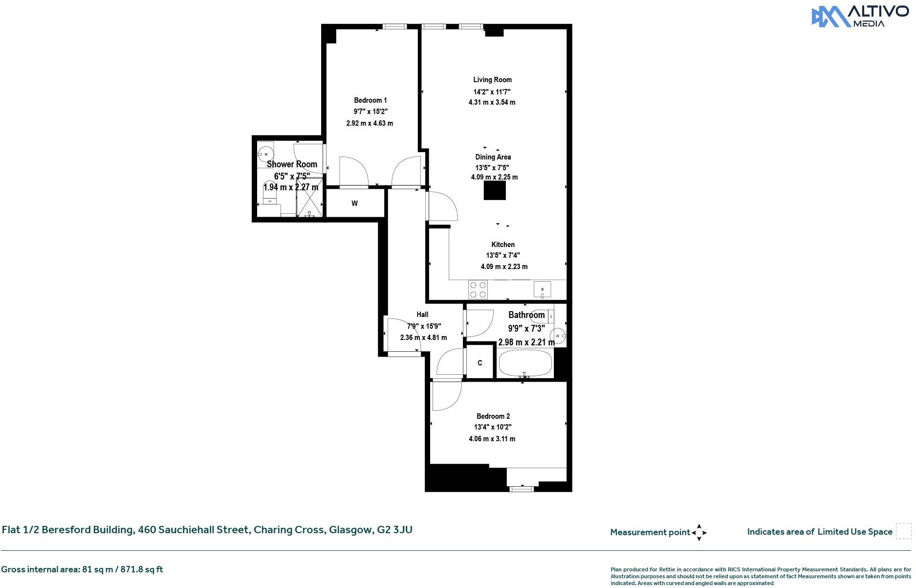 Sauchiehall Street, Charing Cross, Glasgow floorplan