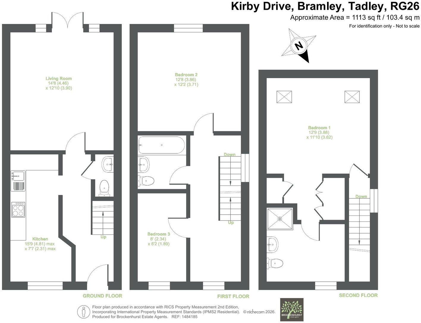 Kirby Drive, Bramley RG26 5EQ floorplan