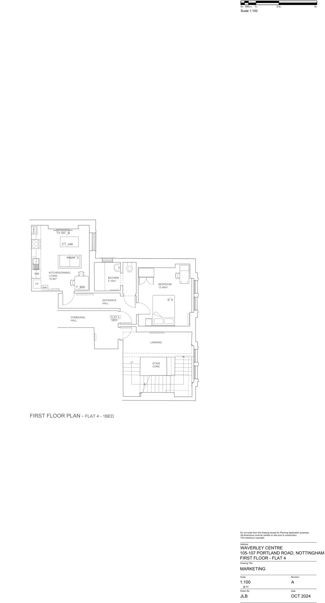 Flat 4, Waverley Centre, 105-107 Portland Road NG7 4FW floorplan