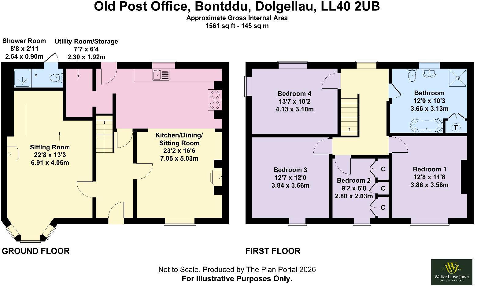 Old Post Office, Bontddu, Dolgellau, LL40 2UB floorplan