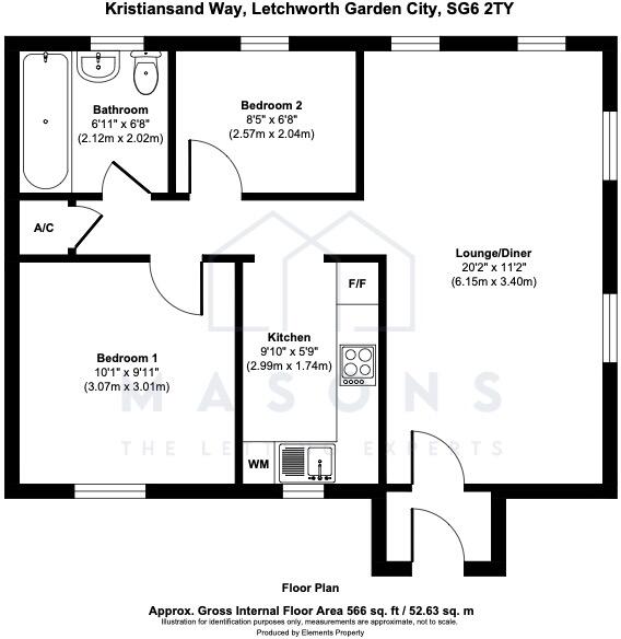 Kristiansand Way, Letchworth Garden City, Letchworth Garden City, Hertfordshire, SG6 1TY floorplan