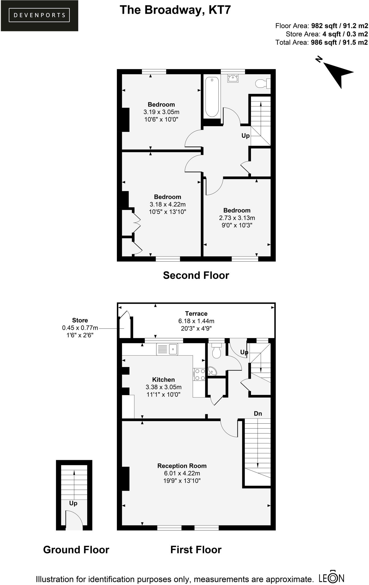 Hampton Court Way, Thames Ditton, KT7 floorplan