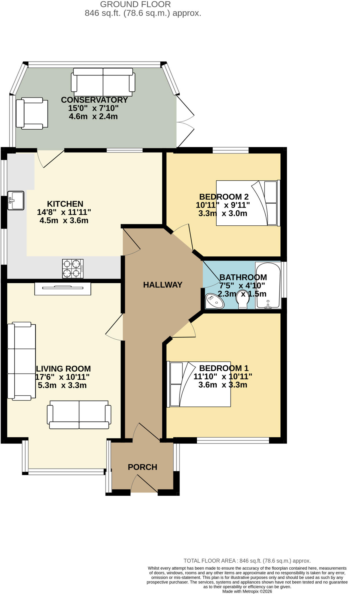 Oakwood Lane, Leeds, West Yorkshire, LS8 floorplan