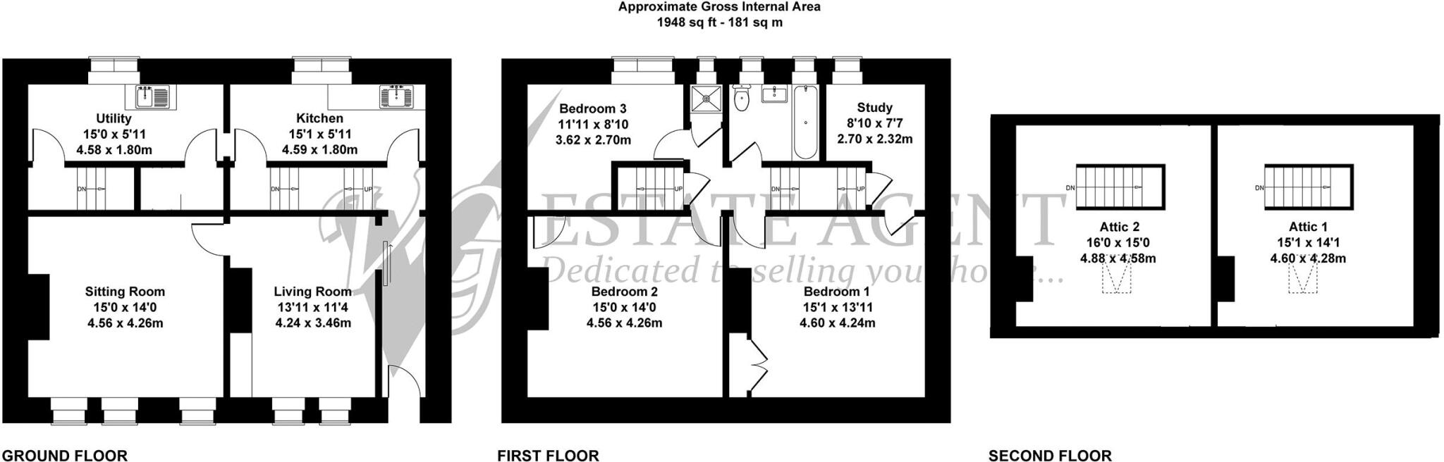 2 & 3 Upper Deerplay, Mill Bank HX6 3EB floorplan