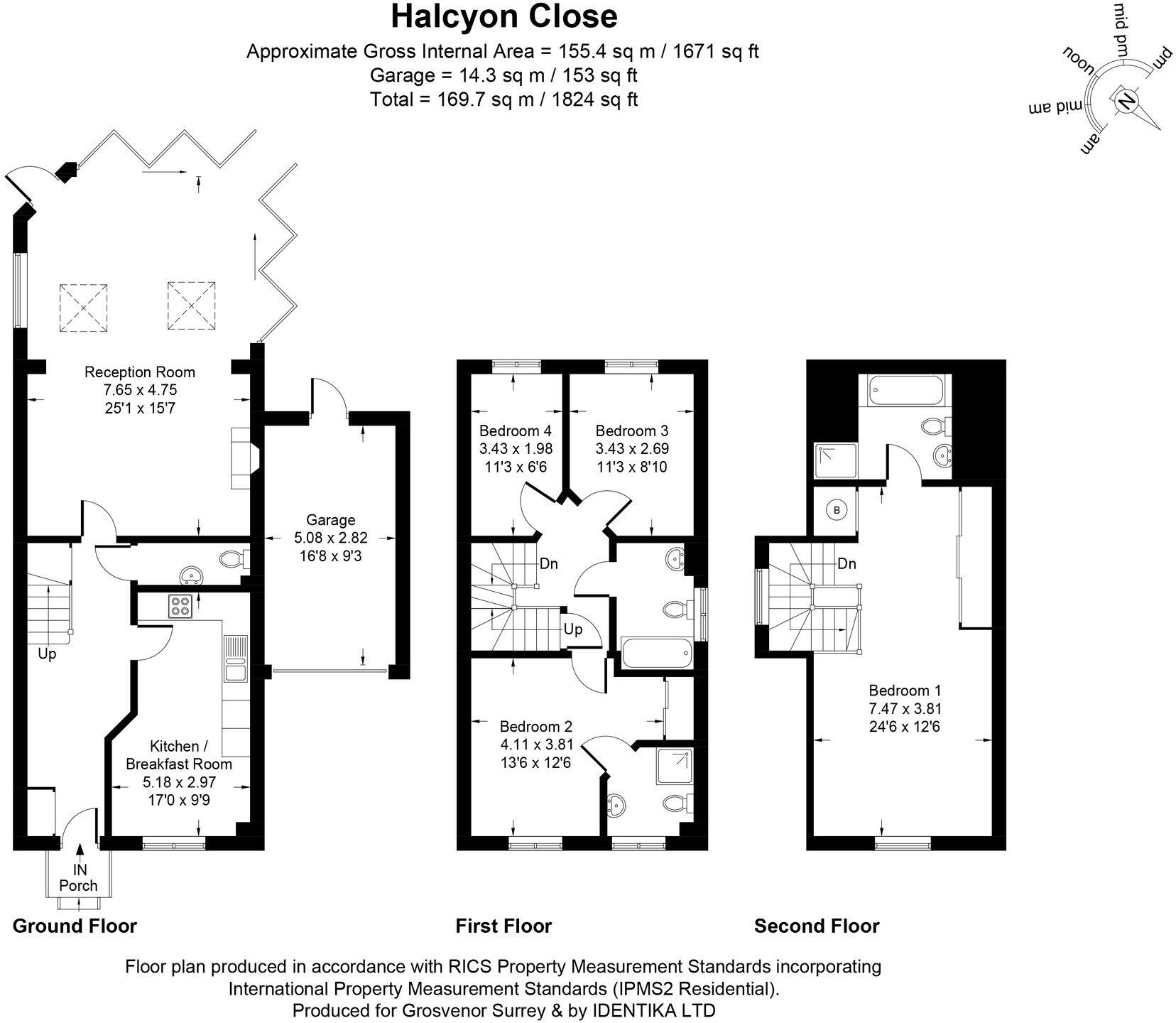 Halcyon Close, Oxshott, KT22 floorplan