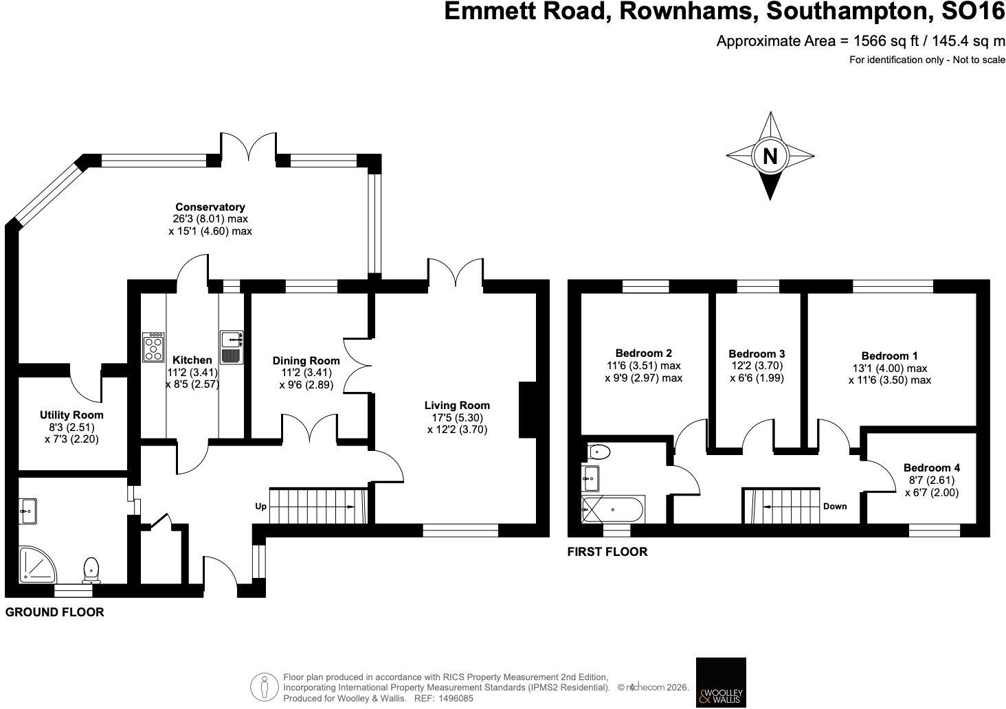 Emmett Road, Rownhams, Southampton, Hampshire, SO16 floorplan