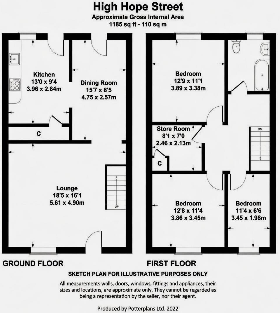High Hope Street, Crook floorplan