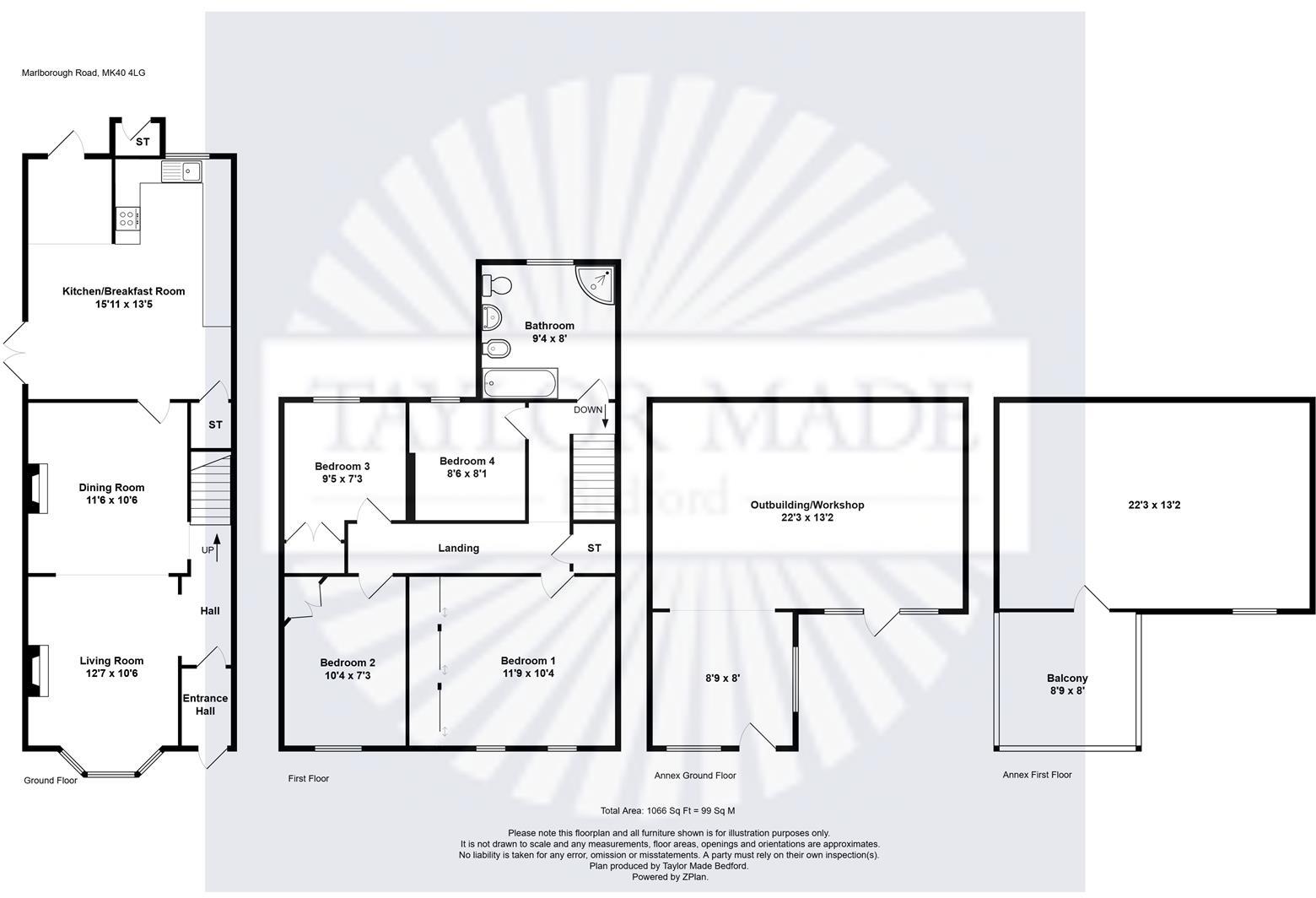 Marlborough Road, Bedford floorplan