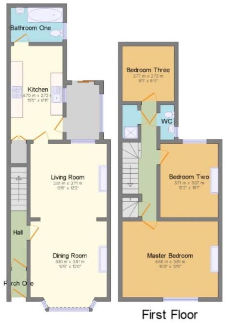 50 New Street, Erdington, Birmingham, West Midlands B23 6TS floorplan