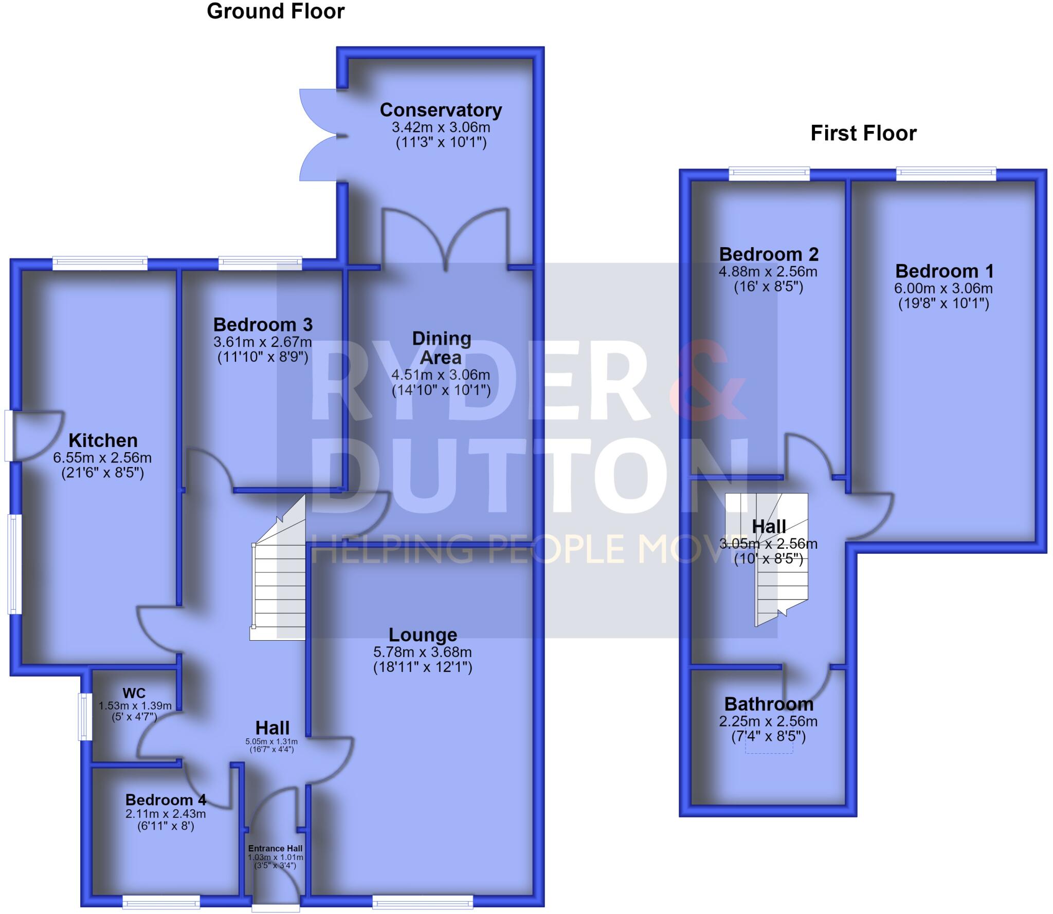 Meadow Road, Woodside, Alkrington, Middleton, M24 floorplan