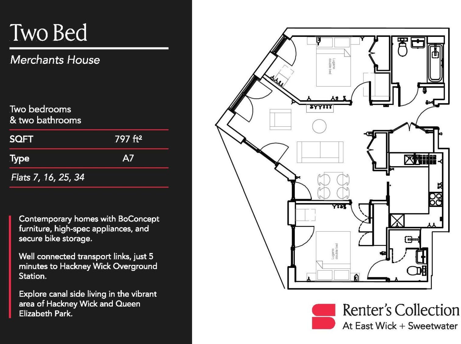 Flat 16 - Merchants House, 10, Parkes Street, London, E20 floorplan