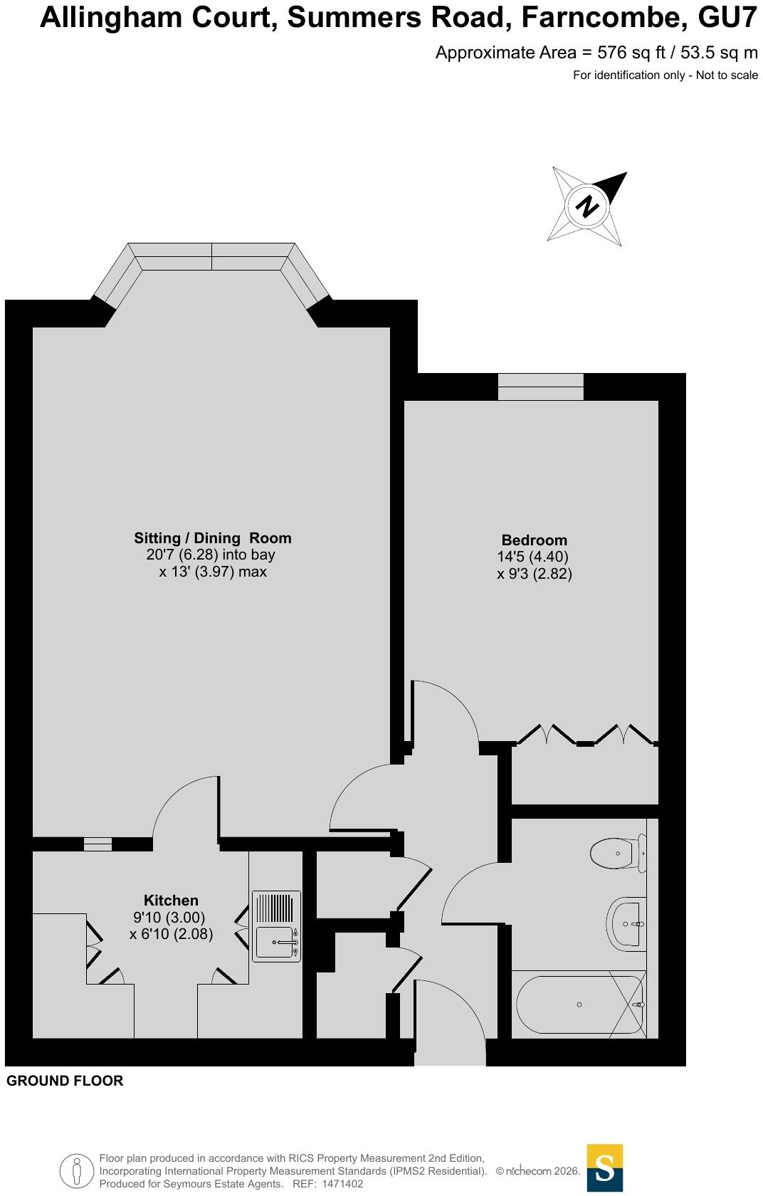 Allingham Court, Summers Road, Farncombe, Surrey, GU7 floorplan