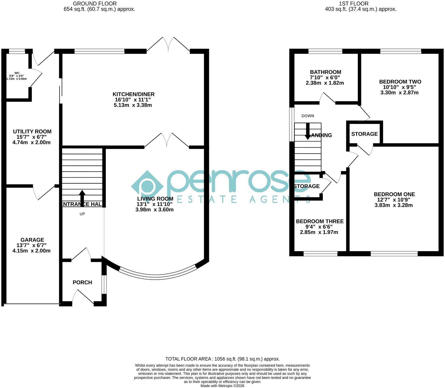 Turnpike Drive, Luton, Bedfordshire, LU3 3RG floorplan