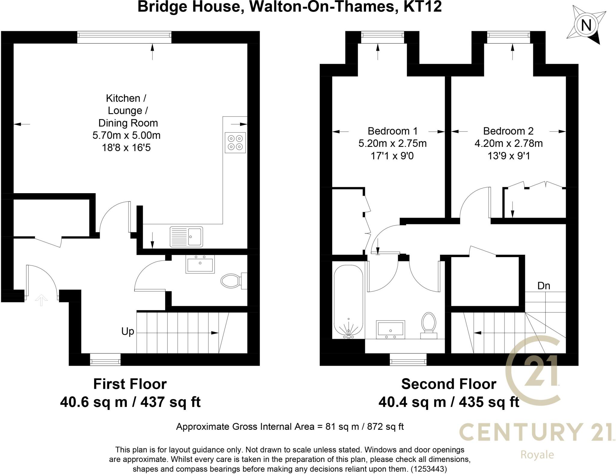 Bridge Street Walton-On-Thames KT12 floorplan