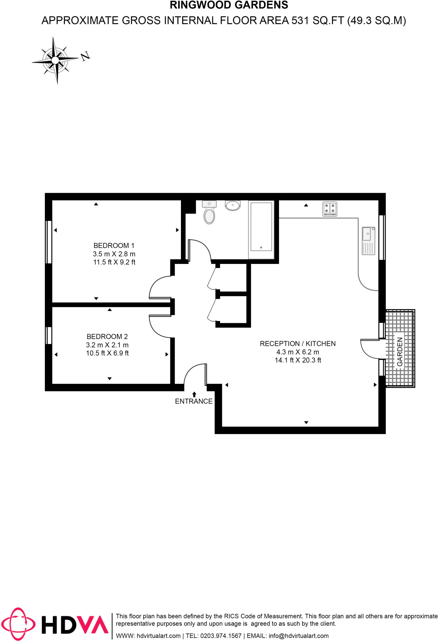 Ringwood Gardens, Canary Wharf, E14 floorplan