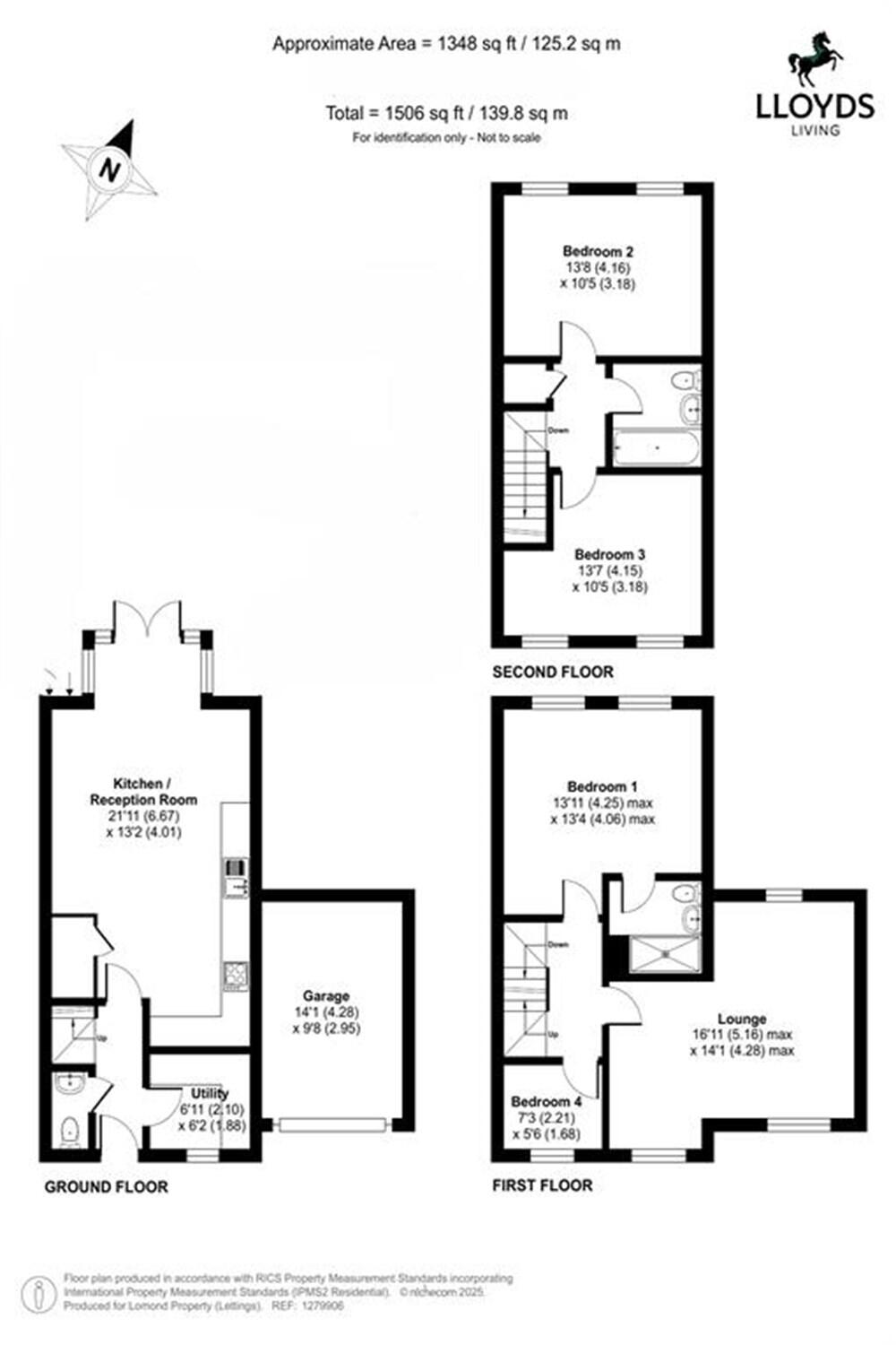 3 bedroom Semi Detached House in Gowering Way, Abingdon floorplan
