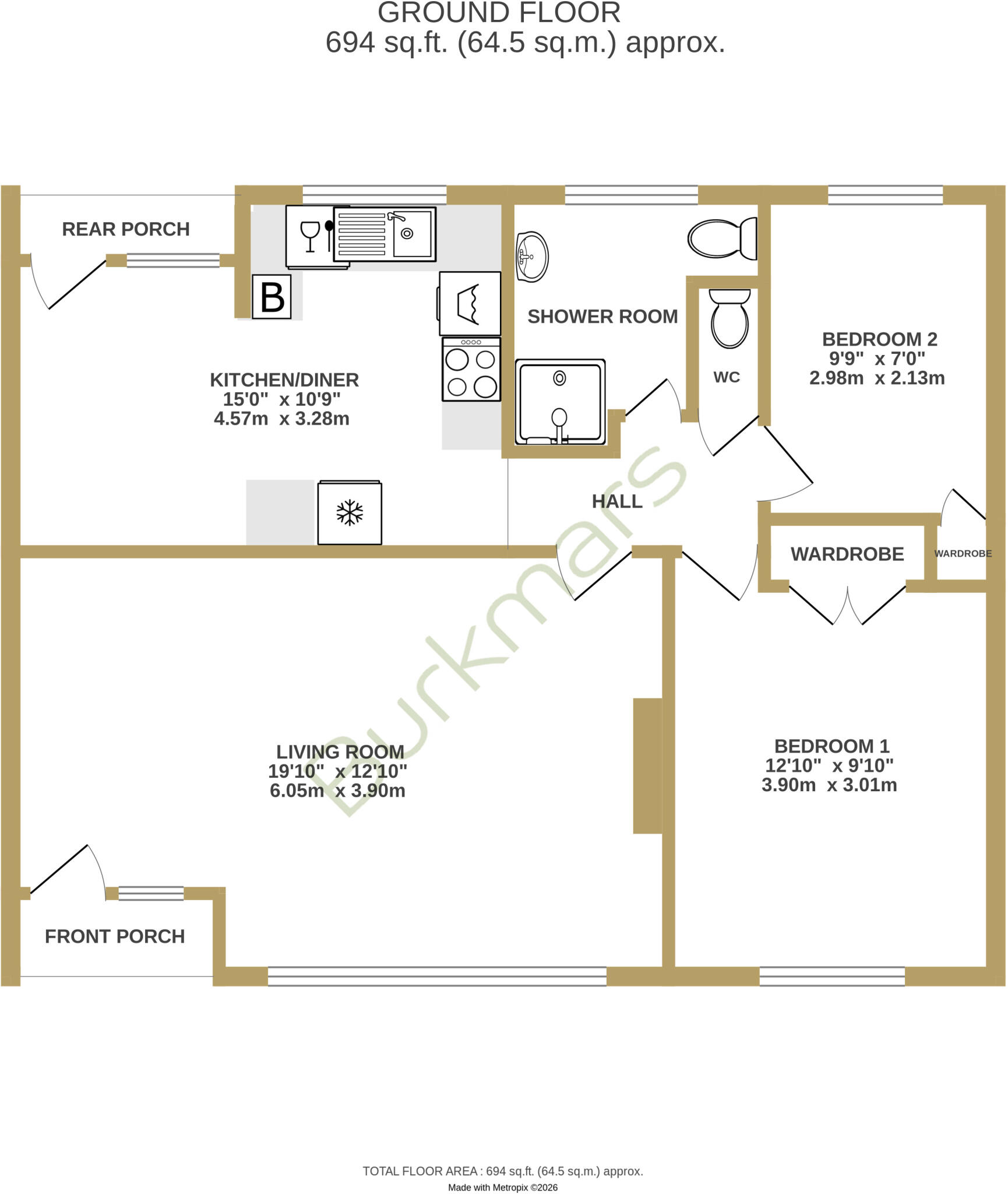 Tebourba Cottages, Station Road, Sway, Hampshire, SO41 floorplan